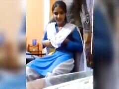 Indian mature Bhabhi spreading legs wide missionary fucking